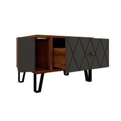Спальня Римини ПМ-375.10 исп.2 Тумба (МДФ графит софт) в Кургане - kurgan.mebel24.online | фото 2