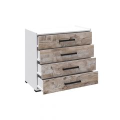 Спальня Соната Комод (Белый/Дуб юкон) в Кургане - kurgan.mebel24.online | фото 2