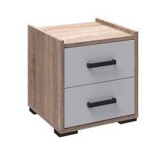 Спальня Соната Тумба прикроватная (дуб сонома/белый) в Кургане - kurgan.mebel24.online | фото