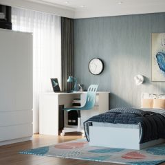 МОРИ Спальный гарнитур (белый) в Кургане - kurgan.mebel24.online | фото 4