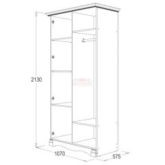Спальный гарнитур Ольга-1Н (модульная) в Кургане - kurgan.mebel24.online | фото 3
