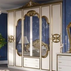 Спальный гарнитур Ольга (модульная) беж/золото в Кургане - kurgan.mebel24.online | фото 2