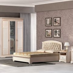 Спальный гарнитур Парма (модульный) кремовый белый в Кургане - kurgan.mebel24.online | фото