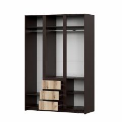 ПРАГА Спальный гарнитур Серия 3 (Дуб Делано/Дуб Венге) в Кургане - kurgan.mebel24.online | фото 16