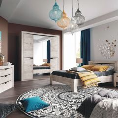 Спальный гарнитур  Соренто (Дуб бонифаций) в Кургане - kurgan.mebel24.online | фото