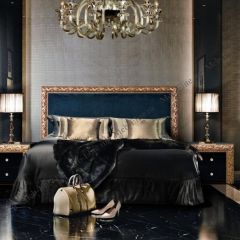 Спальный гарнитур Тиффани Premium черная/золото в Кургане - kurgan.mebel24.online | фото