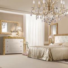 Спальный  гарнитур Тиффани Premium слоновая кость/золото в Кургане - kurgan.mebel24.online | фото