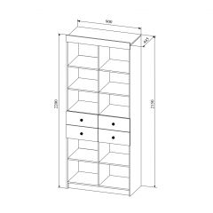 СКАНДИ СД900.1/2  Стеллаж с ящ в Кургане - kurgan.mebel24.online | фото 2