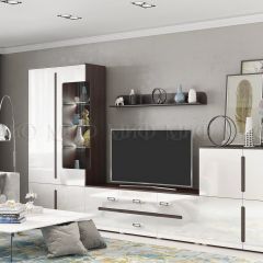 КИМ Стенка (Белый глянец холодный/Венге) Вариант 1 в Кургане - kurgan.mebel24.online | фото