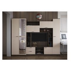 Стенка Марта 11 (Венге/Беленый дуб) в Кургане - kurgan.mebel24.online | фото 3