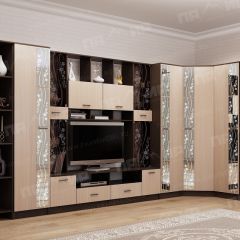 Стенка Сабина (модульная) венге/дуб белфорт в Кургане - kurgan.mebel24.online | фото 3