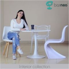 Стол Barneo T-3 Tulip style (RAL9003 белый, D80) в Кургане - kurgan.mebel24.online | фото 5