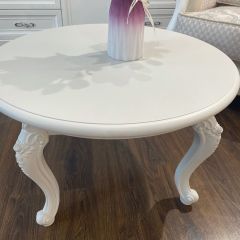Стол журнальный круглый Мишель (белый матовый) в Кургане - kurgan.mebel24.online | фото 6