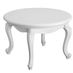 Стол журнальный круглый Мишель (белый матовый) в Кургане - kurgan.mebel24.online | фото 2