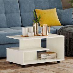Стол журнальный "Bora-Bora" НМ 011.41 (Белый текстурный) в Кургане - kurgan.mebel24.online | фото 2