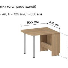 Стол-книжка раздвижной "Оригами" в Кургане - kurgan.mebel24.online | фото 5