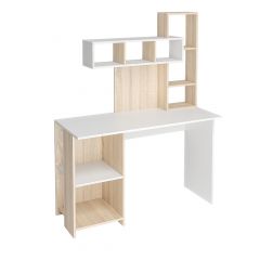 Стол компьютерный Олимп (дуб сонома/белый) в Кургане - kurgan.mebel24.online | фото 3