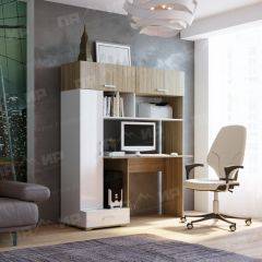 Стол компьютерный ПКС-1 (дуб сонома/белый глянец) в Кургане - kurgan.mebel24.online | фото 2