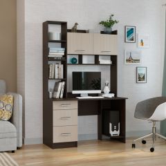 Стол компьютерный ПКС-5 Венге/Дуб белфорд в Кургане - kurgan.mebel24.online | фото