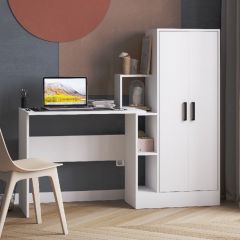 Стол компьютерный СКМ-1 ЛДСП Белый в Кургане - kurgan.mebel24.online | фото
