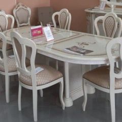 Стол раскладной Роза овальный (ноги тумбы) 01.361 (беж) в Кургане - kurgan.mebel24.online | фото 2