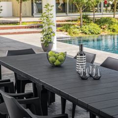 Стол раскладной Джули (Julie Double table 2 configurations) Графит в Кургане - kurgan.mebel24.online | фото 8