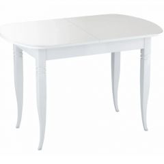 Стол раскладной со стеклом (опоры массив резной) "Хоста" в Кургане - kurgan.mebel24.online | фото 3