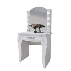 Стол туалетный Розалия №12 + ПОДСВЕТКА (лиственница белая, омела) в Кургане - kurgan.mebel24.online | фото