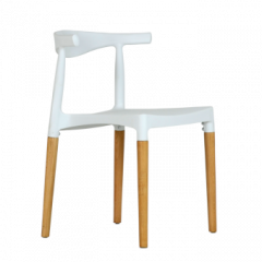 Стул Barneo N-219 Elbow интерьерный кухонный белый в Кургане - kurgan.mebel24.online | фото