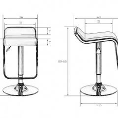 Стул барный DOBRIN CRACK LM-3021 (черный) в Кургане - kurgan.mebel24.online | фото