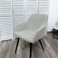 Стул BRANDY WZ2042-19 галечный серый фактурный велюр/ черный каркас М-City в Кургане - kurgan.mebel24.online | фото 5
