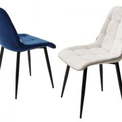 Стул CHIC BLUVEL-86 NAVY BLUE / черный каркас М-City в Кургане - kurgan.mebel24.online | фото 2
