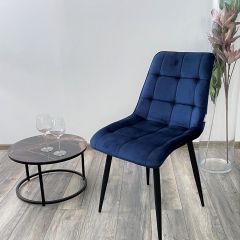 Стул CHIC BLUVEL-86 NAVY BLUE / черный каркас М-City в Кургане - kurgan.mebel24.online | фото 5