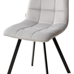 Стул CHILLI SQUARE BLUVEL-03 светло-серый, велюр / черный каркас М-City в Кургане - kurgan.mebel24.online | фото