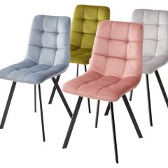 Стул CHILLI SQUARE BLUVEL-03 светло-серый, велюр / черный каркас М-City в Кургане - kurgan.mebel24.online | фото 8