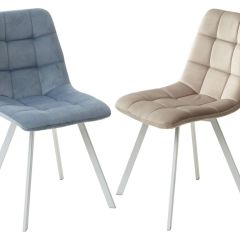 Стул CHILLI SQUARE G108-56 пудровый синий, велюр/ белый каркас М-City в Кургане - kurgan.mebel24.online | фото 3