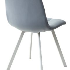 Стул CHILLI SQUARE G108-56 пудровый синий, велюр/ белый каркас М-City в Кургане - kurgan.mebel24.online | фото 4