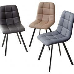 Стул CHILLI SQUARE HK017-09 серо-черничный, PU/ черный каркас М-City в Кургане - kurgan.mebel24.online | фото 2