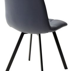 Стул CHILLI SQUARE HK017-09 серо-черничный, PU/ черный каркас М-City в Кургане - kurgan.mebel24.online | фото 3
