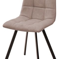 Стул CHILLI SQUARE RU-09 серо-бежевый винтаж, PU / черный каркас М-City в Кургане - kurgan.mebel24.online | фото