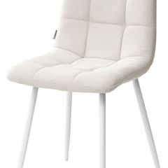 Стул CHILLI UF860-01B бежевый, ткань/белый каркас М-City в Кургане - kurgan.mebel24.online | фото