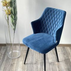 Стул HERMAN 360 град. СИНИЙ #29, велюр / черный каркас М-City в Кургане - kurgan.mebel24.online | фото