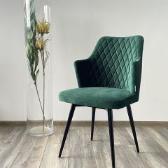 Стул HERMAN 360 град. ЗЕЛЕНЫЙ #19, велюр / черный каркас М-City в Кургане - kurgan.mebel24.online | фото