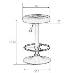 Табурет барный DOBRIN BRUNO LM-5008 (коричневый) в Кургане - kurgan.mebel24.online | фото 2