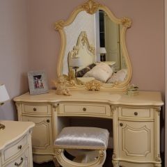 Туалетный стол + Зеркало Мона Лиза (крем) в Кургане - kurgan.mebel24.online | фото 6