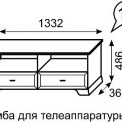 Тумба для телеаппаратуры Венеция 13 бодега в Кургане - kurgan.mebel24.online | фото