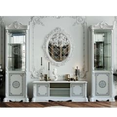 Тумба ТВ (12.301) Грация (белый/серебро) в Кургане - kurgan.mebel24.online | фото 2