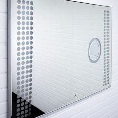 Зеркало Cosmo 100 alum (линза) с подсветкой Sansa (SCL1026Z) в Кургане - kurgan.mebel24.online | фото 2