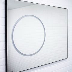 Зеркало Eclipse 100 black с подсветкой Sansa (SE1032Z) в Кургане - kurgan.mebel24.online | фото 2