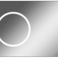 Зеркало Eclipse 100 black с подсветкой Sansa (SE1032Z) в Кургане - kurgan.mebel24.online | фото